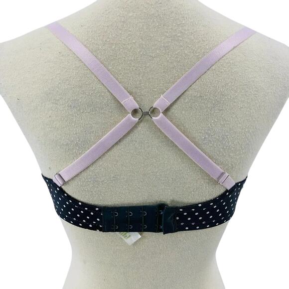 Motherhood Maternity Grey Pink Polka Dot Nursing Bra 34C - Picture 5 of 9